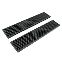 BARsics 17.5x3.5 inches Long PVC Bar Rail Mat Non-Slip Serving Spill Mat (Pack of 2)