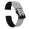 BARTON Elite Silicone Watch Bands - Quick Release - Choose Strap Color &amp; Buckle Color (Stainless Steel, Black PVD or Gunmetal Grey) - 18mm, 20mm, 22mm &amp; 24mm Watch Straps