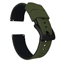 BARTON Elite Silicone Watch Bands - Quick Release - Choose Strap Color &amp; Buckle Color (Stainless Steel, Black PVD or Gunmetal Grey) - 18mm, 20mm, 22mm &amp; 24mm Watch Straps