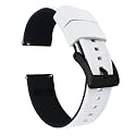 BARTON Elite Silicone Watch Bands - Quick Release - Choose Strap Color &amp; Buckle Color (Stainless Steel, Black PVD or Gunmetal Grey) - 18mm, 20mm, 22mm &amp; 24mm Watch Straps