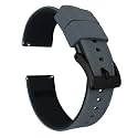 BARTON Elite Silicone Watch Bands - Quick Release - Choose Strap Color &amp; Buckle Color (Stainless Steel, Black PVD or Gunmetal Grey) - 18mm, 20mm, 22mm &amp; 24mm Watch Straps