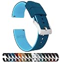 BARTON Elite Silicone Watch Bands - Quick Release - Choose Strap Color &amp; Buckle Color (Stainless Steel, Black PVD or Gunmetal Grey) - 18mm, 20mm, 22mm &amp; 24mm Watch Straps