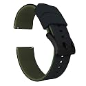 BARTON Elite Silicone Watch Bands - Quick Release - Choose Strap Color &amp; Buckle Color (Stainless Steel, Black PVD or Gunmetal Grey) - 18mm, 20mm, 22mm &amp; 24mm Watch Straps