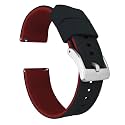 BARTON Elite Silicone Watch Bands - Quick Release - Choose Strap Color &amp; Buckle Color (Stainless Steel, Black PVD or Gunmetal Grey) - 18mm, 20mm, 22mm &amp; 24mm Watch Straps