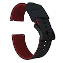 BARTON Elite Silicone Watch Bands - Quick Release - Choose Strap Color &amp; Buckle Color (Stainless Steel, Black PVD or Gunmetal Grey) - 18mm, 20mm, 22mm &amp; 24mm Watch Straps