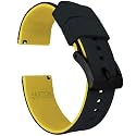BARTON Elite Silicone Watch Bands - Quick Release - Choose Strap Color &amp; Buckle Color (Stainless Steel, Black PVD or Gunmetal Grey) - 18mm, 20mm, 22mm &amp; 24mm Watch Straps