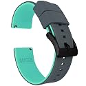 BARTON Elite Silicone Watch Bands - Quick Release - Choose Strap Color &amp; Buckle Color (Stainless Steel, Black PVD or Gunmetal Grey) - 18mm, 20mm, 22mm &amp; 24mm Watch Straps