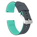 BARTON Elite Silicone Watch Bands - Quick Release - Choose Strap Color &amp; Buckle Color (Stainless Steel, Black PVD or Gunmetal Grey) - 18mm, 20mm, 22mm &amp; 24mm Watch Straps