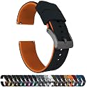BARTON Elite Silicone Watch Bands - Quick Release - Choose Strap Color &amp; Buckle Color (Stainless Steel, Black PVD or Gunmetal Grey) - 18mm, 20mm, 22mm &amp; 24mm Watch Straps