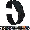 BARTON Elite Silicone Watch Bands - Quick Release - Choose Strap Color &amp; Buckle Color (Stainless Steel, Black PVD or Gunmetal Grey) - 18mm, 20mm, 22mm &amp; 24mm Watch Straps