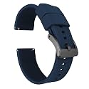 BARTON Elite Silicone Watch Bands - Quick Release - Choose Strap Color &amp; Buckle Color (Stainless Steel, Black PVD or Gunmetal Grey) - 18mm, 20mm, 22mm &amp; 24mm Watch Straps