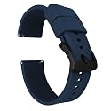 BARTON Elite Silicone Watch Bands - Quick Release - Choose Strap Color &amp; Buckle Color (Stainless Steel, Black PVD or Gunmetal Grey) - 18mm, 20mm, 22mm &amp; 24mm Watch Straps