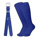 Baseball Belt and Baseball Socks Combo Set for Youth and Adult Available in 20 Colors