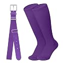 Baseball Belt and Baseball Socks Combo Set for Youth and Adult Available in 20 Colors