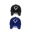 Cap for Men and Women VIRAT Cotton Blend Cap Use for Sports Cricket All Outdoor Indoor Activities (Black V Blue V)