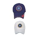 Baseball Caps for Men and Women VIRAT Cotton Blend Caps Men for All Sports Cricket Caps for Boys and Girls (IND Navy Blue White)