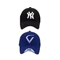 CLASSTMESSI Cricket Cap for Men and Women VIRAT Cotton Blend Cap Use for Sports Cricket All Outdoor Indoor Activities (Black NY Blue V)