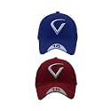 Cap for Men and Women VIRAT Cotton Blend Cap Use for Sports Cricket All Outdoor Indoor Activities (Blue V Maroon V)