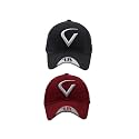 Cap for Men and Women VIRAT Cotton Blend Cap Use for Sports Cricket All Outdoor Indoor Activities (Black V Maroon V)