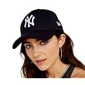 Cap for Men and Women Cotton Cap Use for Sports Cricket All Outdoor Indoor Activities (Black NY)