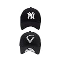Cap for Men and Women VIRAT Cotton Blend Cap Use for Sports Cricket All Outdoor Indoor Activities (Black NY Black V)
