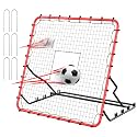 Baseball Rebounder ,4x4.5FT Soccer Rebounder with 4 Adjustable Angles, 28 Bungee Cords to Adjust Elastic, Sports Equipment for Soccer/Baseball/Softball/Volleyball Training,Pitchback Net for All Levels