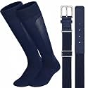 Baseball Socks and Belt Combo for Youth Adult Softball Sock Belt for Boys and Girls