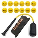 Baseball Swing Trainer Bat with 12 Soft Practice Balls & Carry Bag - Kinetic Chain Hitting Mechanics Tool with Adjustable Grip, Nylon Rope Centrifugal Force Corrector for All Skill Levels