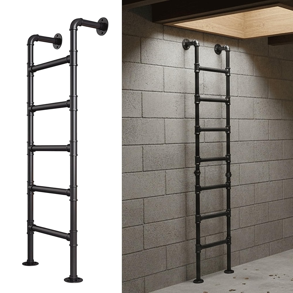 Window Front Ladder Basement Window Well Egress Exit Ladder,Wall /Floor-Mounted Ladders for ...