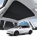 BASENOR Sunshade Roof for 2026 2025 Tesla Model Y Juniper No Gap-Black