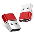 Basesailor USB to USB C Adapter,Type C Female to USBA Male Converter Red