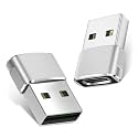 Basesailor USB to USB C Adapter,Type C Female to USBA Male Converter Silver