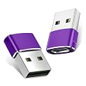 Basesailor USB to USB C Adapter,Type C Female to USBA Male Converter Purple
