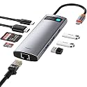 Baseus 8-in-1 USB-C Hub Docking Station | 4K HDMI, 100W PD, 3×USB 3.0, RJ45 Ethernet, SD/TF Card Reader | Type-C Adapter for MacBook, Surface, iPad Pro & Other USB-C Devices