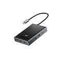 Baseus Docking Station, Quadruple Display 8K@30Hz DisplayPort & 4k HDMI, VGA, USB A 3.0 Ports, USB C 20W Output, 100W PD, USB C Docking Station Compatible for Dell/HP/Mac/Microsoft/ASUS and More