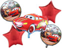 Bash N Splash Printed Car Theme Happy Birthday Party Foil Balloon Set Of 5 Pcs Balloon