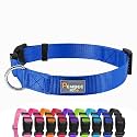 Basic Dog Collar, Adjustable Nylon for Large Dogs,Blue