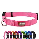 Basic Dog Collar, Adjustable Nylon for Large Dogs, Hot Pink