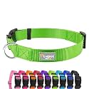 Basic Dog Collar, Adjustable Nylon for Medium Dogs, Green