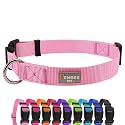 Basic Dog Collar for Small Dogs & Puppies, Adjustable Nylon, Pink,XS