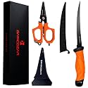 BasicGear® Professional Fishing Cleaning Set, 7" Fillet Knife &amp; Scissors