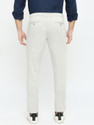 BASICS Men Tapered Grey Cotton Blend Trousers