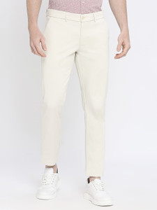 BASICS Tapered Men Beige Trousers
