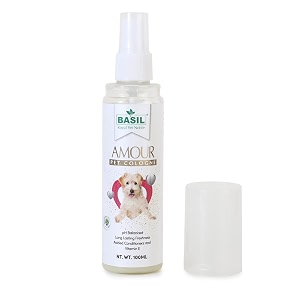 basil amour pet cologne spray - smelling refreshing with long lasting fragrance for dogs cats - dog