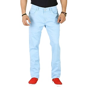 basilio cotton knitted fabric stretchable denim regular fit mid rise jeans pant for men