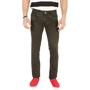 basilio cotton knitted fabric stretchable denim regular fit mid rise jeans pant for men