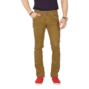 basilio cotton knitted fabric stretchable denim regular fit mid rise jeans pant for men