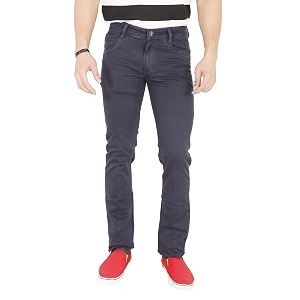 basilio cotton knitted fabric stretchable denim regular fit mid rise jeans pant for men