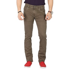 basilio cotton knitted fabric stretchable denim regular fit mid rise jeans pant for men
