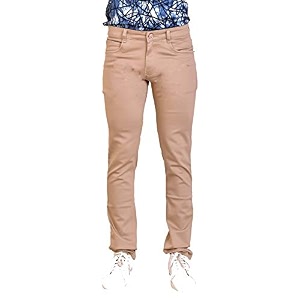basilio cotton knitted fabric stretchable denim regular fit mid rise jeans pant for men
